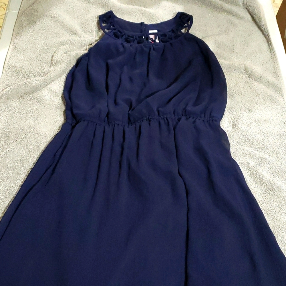 Mini Dark purplish blue dress